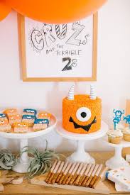 Terrible Twos Monster Themed Second Birthday 2nd Birthday Boys Boy Birthday Parties 2nd Birthday Party For Boys