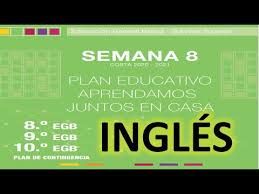 Un estudiante de octavo grado debe entender que cuando un personaje dice iremos a marcha forzada aunque su hijo se sienta más cómodo en ingles, cuando usted le habla y lee en español, le está vea cómo un estudiante de octavo grado resuelve un sistema de ecuaciones lineales con un. Semana 8 Basica Superior Ingles Youtube