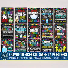 School Health Safety Poster Set In 2020 Health And Safety Poster School Health Safety Posters