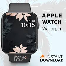 Excited To Share The Latest Addition To My Etsy Shop Apple Watch Wallpaper Dark Floral Wallpaper App Apple Watch Wallpaper Watch Wallpaper Apple Watch Design