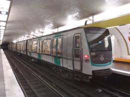 Paris Metro Or Metropolitain Alstom Bombardier Mf1 Rolling Stock With Steel Wheel Trains Metro Paris Metro Parisien Metro