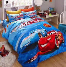 Twin Queen Size Lightning Mcqueen Cars Duvet Cover Bedding