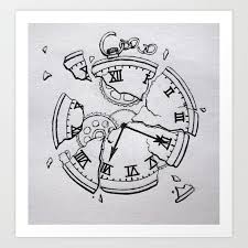 Fragments Clock Drawings Clock Tattoo Clock Tattoo Design