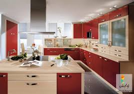 مطابخ باللون الاحمر 50 تصميم مودون لإختيار ديكور مطبخك الخاص لوكشين ديزين نت Kitchen Cabinet Remodel Kitchen Decor Apartment Kitchen Interior