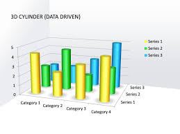 Powerpoint Slide Cylinder Chart 3d Multicolor Data