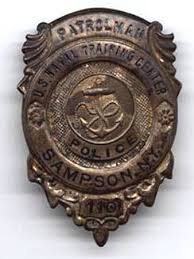 Patrolman Naval Training Center Sampson N Y Police Badge Police Patches Police