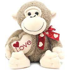 Valentine 9 Stuffed Monkey Plush Toy With Red Ribbon Walmart Com Monkey Plush Monkey Plush Toy Plush Toy