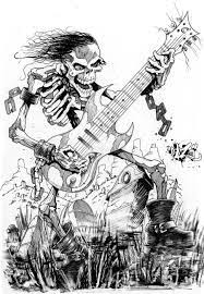 Skull Guitar 3 By Cazitena On Deviantart Art Art Sketches Cover Up Tattoos For Men