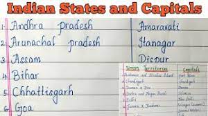 2021 map of india with states: Indian States And Capitals Alphabetical Order States Capitals Of India Indian States Alphabetically Youtube