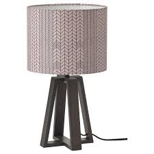 Lakafors Tafellamp Donkerbruin Hout Donkerroze Zwart 40 Cm Ikea Table Lamp Ikea Brown Wood