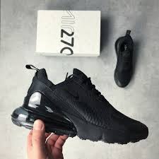 Nike Air Max 270 Triple Black Exclusive Shoes Sportstylist All Black Nike Shoes Exclusive Shoes Black Nike Shoes