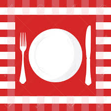 Red And White Checkered Tablecloth With Fork Knife And Plate Royalty Free Cliparts Vectors And Stock Illustration Image 44024243