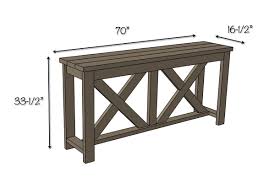 Diy X Brace Console Table Free Plans Rogue Engineer Diy Console Table Diy Furniture Diy Furniture Plans