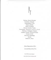 Menu Picture Of Restaurant A T Paris Tripadvisor