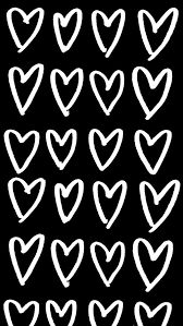 Black And White Hearts And Heart Image Heart Iphone Wallpaper Heart Wallpaper Wallpaper
