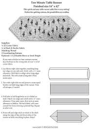 Free Projects 10 Minute Table Runner Saf T Pockets 10 Minute Table Runner Quilted Table Runners Christmas Quilted Table Runners