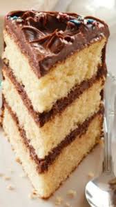 Classic Yellow Cake With Chocolate Frosting Recipe A Fluffy Yellow 3 Laye Chocolate Frosting Recipes Yellow Cake With Chocolate Frosting Recipe Cake Recipes