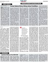 Ini disokong oleh ridzuan kamis (2012) yang menyatakan bahawa bilangan pengguna bahasa melayu semakin meningkat dari setahun ke setahun namun masih tidak dianggap sebagai. Isu Dan Cabaran Bahasa Melayu Dlm Pendidikan Munsyi Menulis
