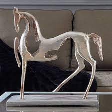 Champagne Silver Horse Table Sculpture From Howard Elliott Horse Sculpture Sculpture Silver Horse