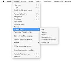Comment convertir un fichier word en pdf gratuitement cours. Exporter Au Format Word Pdf Ou Dans Un Autre Format De Fichier Dans Pages Sur Mac Assistance Apple