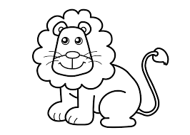 These animals have very heavy big paws. Lion Coloring Sheet For Children Easy Animal Drawings Animal Coloring Pages Lion Coloring Pages
