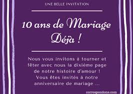 Jolie Carte Avec Texte Invitation Anniversaire 10 Ans Mariage Original Texte Invitation Anniversaire 10 Ans Mariage Texte Anniversaire De Mariage