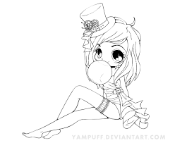 Teej chibi lineart commission by yampuff on deviantart digital. Anime Couple Cute Printable Anime Coloring Pages Coloring And Drawing
