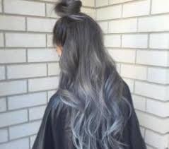 Grey Ombre Hair Blue Highlights Grey Ombre Hair Light Blue Hair Indigo Hair