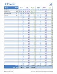 Only one day, indicating the type of charge you are monitoring. Bill Tracker Worksheet Excel Templates
