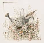 Dimensions 'feasting frenzy' birds counted cross stitch kit, 18 count ivory. Needlecraft Kits By Marjolein Bastin