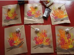 Menghitung jumlah gambar anak yang mengelilingi api unggun. Kreasi Membuat Api Unggun Dengan Tehnik Hand Print Dunia Belajar Anak