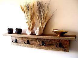 Wall Hung Coat Rack Shelf Hat Rack Key Rack Towel Rack Etsy Wall Rack Design Diy Wooden Wall Coat Rack Wall
