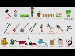 Gardening Tools Vocabulary In English In The Garden Vocabulary 7 E S L Gardening Tools Names Garden Tools Tools Used For Gardening