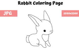Download Rabbit Coloring Book Page For Kids Graphic By Mybeautifulfiles Creative Fabrica