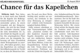 Günstige wohnungen in blieskastel mieten: Kolner Wochenspiegel Et Kapellche Muss Blieve