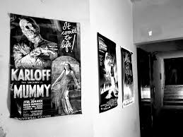 Black And White Horror Movie Posters Vintage Horror Movie Posters In An Abandoned Theater Black And White Urban Exploration Photog Urban Exploration Photography Vintage Horror Horror Movie Posters
