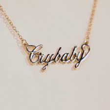 Crybaby Nameplate Necklace Melanie Martinez Nameplate Necklace Melanie
