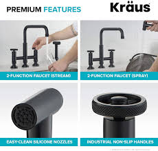 Check spelling or type a new query. Buy Kraus Kpf 3125mb Urbix Industrial Bridge Kitchen Faucet With Side Sprayer Matte Black Online In Turkey B07vf7xf8v