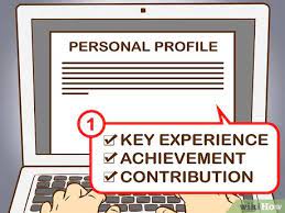 How To Write A Personal Profile Online
