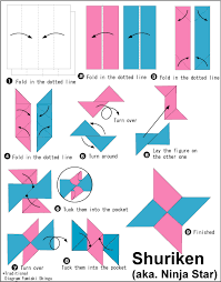 This is a simple way to make a chinese throwing star! Shuriken Origami En Origami Club Ikuzo Origami Kids Origami Ninja Star Origami Star Origami
