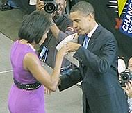 When michelle and barack dressed their fluffy dogs, sunny and bo, up in football uniforms to show some super bowl spirit in february 2016. Michelle Obama Wikipedia