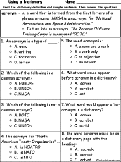 From fourth grade on students must be able to recognize increasingly complex words and word counts accurately and automatically. Multiple Choice Word Definition Dictionary Activities Enchanted Learning