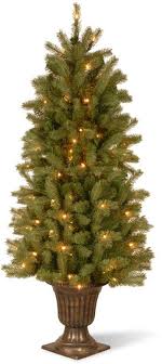 Measures 7' tall with 47 diameter. National Tree Pedd4 342 50 5 Feel Real Downswept Douglas Fir Entrance Tree With 200 Clear Lights Dark Bronze Plastic Pot Ul