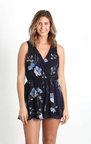 The final touch is particularly appreciated by the fashion brands. Final Touch Clothing Floral Print Romper For Women In Navy Preppy Dresses Womens Dresses Everly Clothing