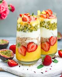 Image of a fruit snd yogurt parfait