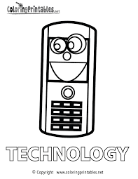 Technology Coloring Page Printable Coloring Pages Technology Education