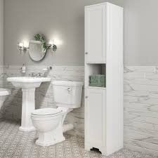 Our standards include purebond (formaldehyde free) plywood. Traditional Tall Boy Bathroom Cabinet Doors Shelves Matt White Baxenden Better Bathrooms