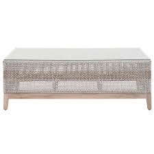 (15) total ratings 15, $91.99 new. Tapestry Outdoor Coffee Table In Taupe White Rope And Gray Teak 6846 Wta Gt