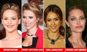 Medium hairstyles for round faces with locks long hairstyles for round faces are no less popular thanks to the super beneficial vertical lines elongating a full face. Updos For Every Face Shape From Low Chignons To Loose Ponytails Daily Mail Online