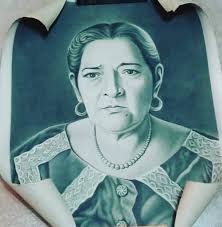 Estas dos imágenes son: a la derecha una foto de la madre del Profesor  Arnoldo Blandón Vega, doña Rosalía Vega, quien falleció a finales de los  años 50s. El Profesor Blandón, autóctono